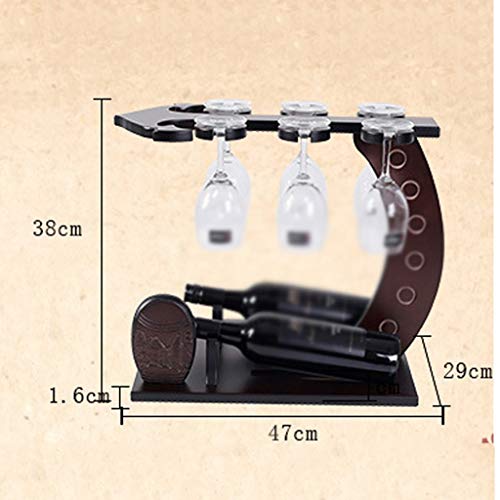 CZDYUF Solid Wood Wine Goblet Holder, Wine Glass Hanging Rack European Wine Cabinet