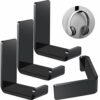 4 Pieces Headphone Hanger Headphone Hook Headset Holders Headphone Wall Mount with Adhesive Glues Headset Acrylic Holder Mount for General Purpos