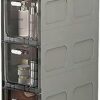 OPSREY Narrow Plastic Floor Bathroom Storage Cabinet Holder Organizer with Wheels, Multi-Purpose Storage Cabinet Unit for Living Room, Bedroom, K