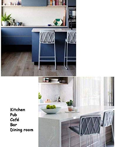 AANAN Stools,Stool Bar Stool with Rest Bar Height Stool Vintage Rustic Kitchen Pub Barstools Upgrade Vintage Upholstered Footrest Dining Chair fo