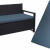 A ATH COLLECTION 100% Waterproof 2 3 4 Seater Indoor & Outdoor Bench Cushion Seat Pads for Lawn & Garden, Patio, Office, Coffee Shop with Removab