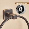 WOLIBEER Bronze Towel Ring,Bathroom Hand Towel Holder Wall Mount,Oil Rubbed Towel Rack Rustic Towel Hanger ORB Farmhouse Bathroom Accessories