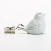 Sungmor Cast Iron Heavyweight Tablecloth Weights - 4 PACK Lovely & Beautiful White Bird Pendent Clips Weights Kit - Heavy Duty Table Cloth Cover