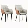 dining chair Kitchen Dining Room Furniture Chairs Dining Chairs Set Of 2 Living Room Armchair Water Proof PU Leather Kitchen Chair With Metal Leg