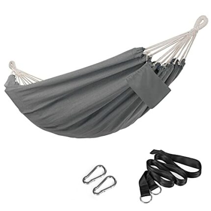 SONGMICS Hammock, 210 x 150 cm, Double Hammock, 300 kg Load Capacity, for Terrace, Balcony, Garden, Outdoor, Camping, with Carry Bag, Fastening S