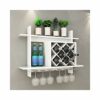 PIBM Stylish Simplicity Simple Wine Rack, Wall Mounted Wine Cabinets, Wine Racks on the Wall. - Bathroom Shelf, White, 80x58.5x20cm