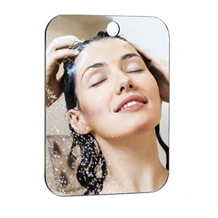 WOLAIYE Fogless Shower Mirror Unbreakable Mirror Anit-Fog Mirror Wall Hanging with Suction Cup | True Fog Free Bathroom Mirror