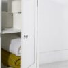 Premier Housewares White Pedestal Sink Under Sink Unit Kitchen Sink Bathroom Under Sink Cabinet Under Basin Storage Undersink Cabinets h60xw60xd3