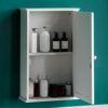 Bath Vida Priano Bathroom Cabinet Single Mirrored Door Wall Mounted, White