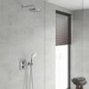 GROHE Grohtherm - Concealed Shower Set for Final Installation with Aquadimmer (Shower Arm 286 mm, 1 Spray 21 cm Head Shower, 2 Sprays 10 cm Hand