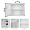 Cabilock First Aid Box with Security Lock 2 Tier Medicine Box Aluminum Alloy First Aid Case Key Storage Lock Box Emergency Lock Organizer for Hom