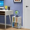 Komost Small Bookcase, White Bookshelf, Bedside End Table, Small Table Shelf for Small Spaces, Living Room, Bedroom, Dorms, Office