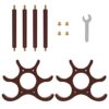 Wine Rack Soarkey Wooden Wine Holder Stand, 6 Bottles Free Standing Wine Storage Racks,Wine Bottle Storage Organizer for Kitchen, Bars, Pantry, W