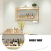 KEppd Wine Rack Wall Mounted - Wall-Mounted Wine Rack | Iron + Solid Wood | Retro Country Style | Kitchen, Restaurant, Bar, Wine Cellar, Storage