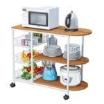 THYKL Kitchen Furniture Multi-layer Partition Multifunctional Storage cart With Wheeled Kitchen Trolley (Color : Argento, Size : 84cm*64cm)