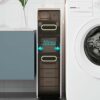 OPSREY Bathroom Storage Cabinet for Small Spaces, Storage Cabinet for Skinny Bathroom Storage Corner Floor, Slim Toilet Paper Storage Cabinet