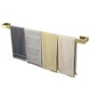 TocTen Bath Towel Rack - Square Base Thicken SUS304 Stainless Steel Towel Bar for Bathroom, Bathroom Bar Accessories Towel Rod Heavy Duty Wall Mo
