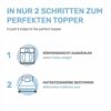 Dailydream Viscoelastic Mattress Topper Model M with Memory Foam Effect, 80 x 200 x 5 cm, Edition Clean Ocean