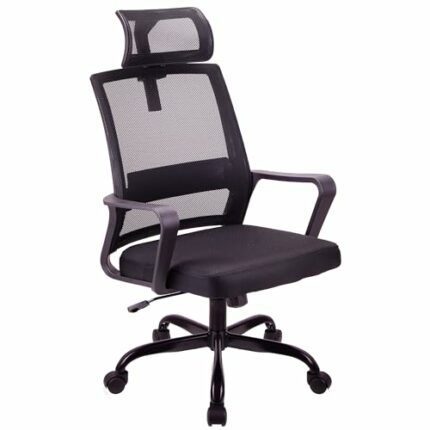 T-THREE. Adjustable headrest Office Chair Ergonomic Mesh Swivel Chair Office chair Desk Chair Lumbar Support Height Adjustable 360°Swivel Rocking