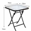 CZDYUF Glass square folding table multifunctional folding table Garden Tables dining table Nordic Home Telescopic Folding Desk Small Apartment