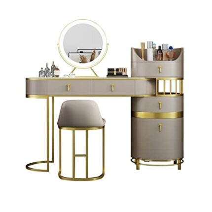 JJZXD Lighted Rock Slab Bedroom Dressing Table Makeup Unit Performance Generation Home Furniture
