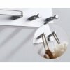 HIGOH Towel Rack Simple Shelf,Wall-Mounted Aluminum Bathroom Storage Towel Rails, Multi-Function Towel Holder with Hook