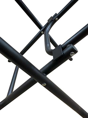 Havnyt Folding Outdoor Side Table Coffee Table Weatherproof Garden Patio Table Metal Black