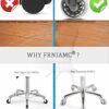 FRNIAMC Adjustable Saddle Stool Chairs with Back Support Ergonomic Rolling Seat for Medical Clinic Hospital Lab Pharmacy Studio Salon Workshop Of