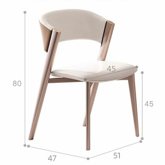 WALNUT Room Dinning Chair Metal Comfortable Back Support Dinning Chair Kitchen Living Room Decoration
