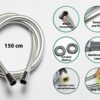 Yossee PVC Smooth Shower Hose 1.5M / 59 Inch with Anti-Twist Brass Connections - Universal Replacement, Flexible, Kink and Leak Proof