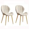 dining chair Kitchen Chair Velvet Seat and Backrest Sturdy Metal Legs for Kitchen/Dining Room/Lounge (Color : C, Size : Golden feet)