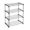 Dricar Shoe Rack, 4 Tier Shoe Storage Organiser, Quick Assembly No Tools Required, Space Saving Small Shoe Rack for Entryway, Living Room, Hallwa