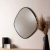 Yard Organic Shaped Wall Mirror,Black, 50 x 60 x 1.5cm