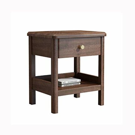 N/A Solid Wood Bedside Cabinet Simple Bedroom with Drawer Storage Cabinet, Sideboard Corner Cabinet Environmental Protection