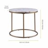 VERSANORA Teamson Home Side Tables, MDF:40%, Metal:60%, Gold, 54.61x54.61x49.53