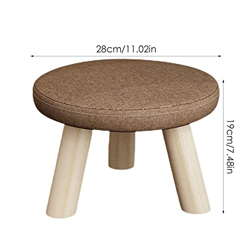Huaxingda Small Ottoman | Wooden Storage Ottoman with Non-Slip Pad - Footstools, Small Ottoman Footrest for Living Rooms, Offices, Kitchens, and