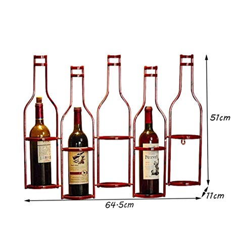 EYLINK Wine Racks,Wall Holder Metal | Loft Wall Shelf Storage Rack Wall-Mounted | Wine Bottle Holder | Cube Wine Cabinet Vintage