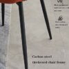 dining chair Kitchen Dining Room Furniture Chairs Set Of 2 Dining Chairs with Metal Feet and Backrest PU Leather, Waterproof Leisure Chairs for L