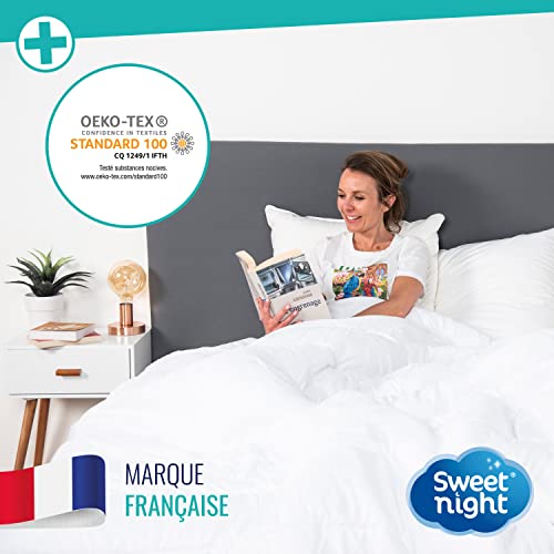 SWEET NIGHT Sweetnight – Full Cover 100 x 200 cm Bed Bug and Anti-Dust Mite | Fully Protects Your Mattress | Zip Closure | No Chemical Treatment