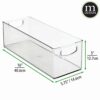 mDesign Set of 4 DVD Storage Container - DVD Holder with Grip - Plastic - DVD Storage Box for DVDs, CDs and Video Games - 40.6 cm x 14.6 cm x 12.