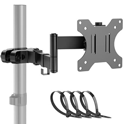 PUTORSEN Universal VESA Pole Mount Fits 17 to 32 inch Screens, Full Motion TV Pole Mount Bracket with Articulating Arm, VESA 75mm and 100mm