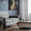 Julian Bowen Smithson Storage Coffee Table, Walnut/Black,Height: 36, Width: 80, Depth: 80cm