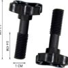 2PCS Plastic Fixing Screw Black M12 for Garden Swing Canopy Frame