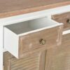 DSHGDJF Sideboards and Buffets Cabinet with Storage Mid Century Decor White 23.6"x11.8"x31.5" Solid Wood