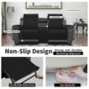 Easy-Going Loveseat Recliner Cover with Console, Reversible Couch Cover for Living Room, Split Sofa Cover for Each Seat with Elastic Straps for K