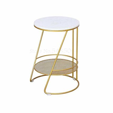 SMLJLQ Bedside Table Small Simple Bedroom Bedside Rack Nordic Marble Side Table Small Coffee Table Bedside Table Ins