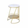 CZDYUF Bedside Table Small Simple Bedroom Bedside Rack Nordic Marble Side Table Small Coffee Table Bedside Table Ins
