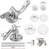 ZFYQ Toilet Seat Fittings, Zinc Alloy Toilet Seat Hinges Replacement for Most Toilet Seats
