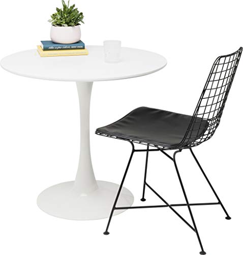 Kare Design Table Schickeria, matt white, round, space for 4 people, easy assembly, diameter 80cm