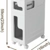 OPSREY Narrow Bathroom Floor Cabinet Storage Drawers, Space Saving Slim Toilet Paper Storage Cabinet with Casters Narrow Storage Drawer Cart Larg